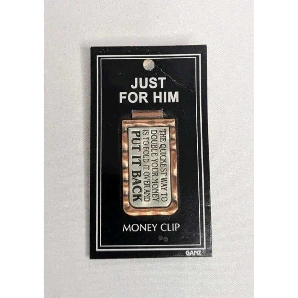 Just For Him Money Clip - Best Way To Save Money - Humorous, Gag Gift, Mens, NWT
